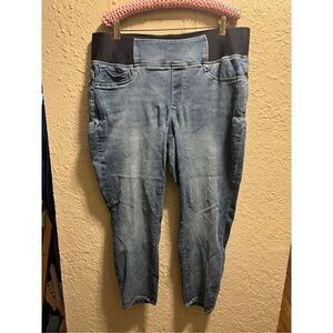 Seven7 Woman’s Pull On Blue Jeans Size 16W